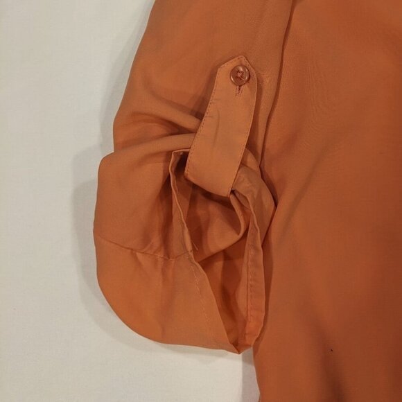 Japna Orange Three Quarter Sleeve Blouse XS - Picture 5 of 7